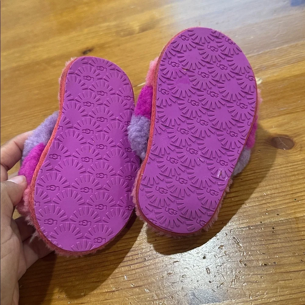 UGG Pink and Purple BABY  Slippers size 7